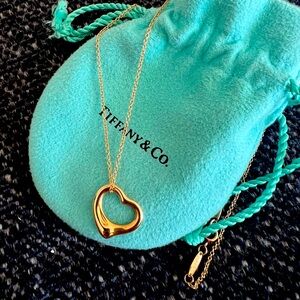 Tiffany & Co. Elsa Peretti Rose Gold Open Heart Pendant